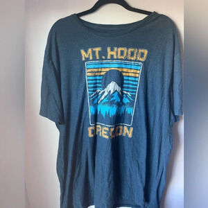 Well Worn graphic T shirt 2xl Mt. Hood Oregon blue